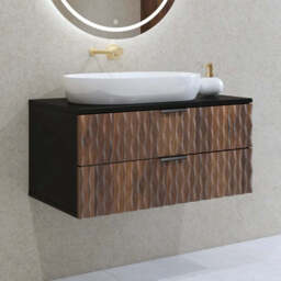 Enzo Floating Vanity Unit 81cm - Oak Catania 81cm - thumbnail 4
