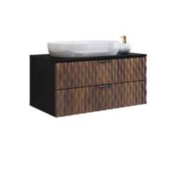 Enzo Floating Vanity Unit 81cm - Oak Catania 81cm - thumbnail 3