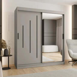 Rubino Y2 Sliding Door Wardrobe 180cm - Cashmere 180cm - thumbnail 1
