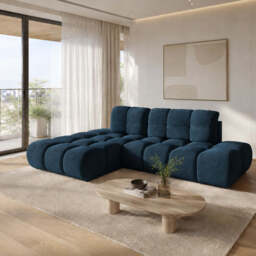 Corner Sofa Bed Noel - Grey 292cm Left - thumbnail 7