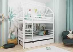 Wooden Bunk Bed Alex With Storage - Grey Without Mattresses - thumbnail 7