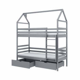Wooden Bunk Bed Alex With Storage - Grey Without Mattresses - thumbnail 6