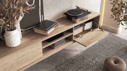 Frida 40 Floating TV Cabinet 180cm - Light Oak 180cm - thumbnail 6