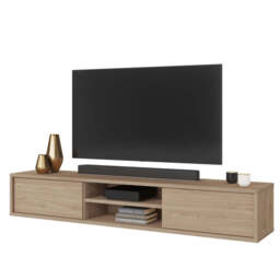 Frida 40 Floating TV Cabinet 180cm - Light Oak 180cm - thumbnail 4