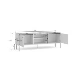 Iris TV Cabinet 156cm - Grey 156cm - thumbnail 3