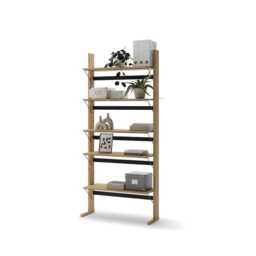 Ollie OL-05 Bookcase 88cm - Oiled Oak 88cm - thumbnail 2
