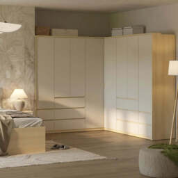 Terra 68 Hinged Door Wardrobe 80cm - Beige 80cm - thumbnail 8