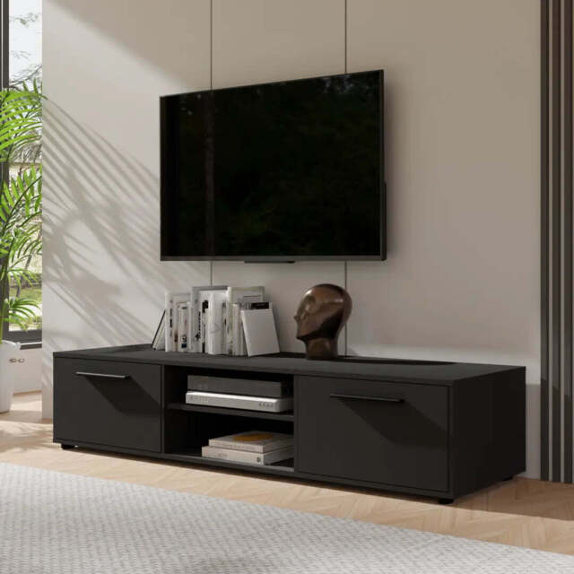 Maxione MX-10 TV Cabinet 190cm - Black 190cm - image 1