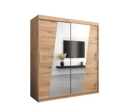 Rhomb Sliding Door Wardrobe 180cm - Oak Artisan 180cm - thumbnail 6