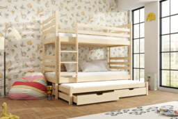 Tomi Bunk Bed with Trundle and Storage - White Matt Without Mattresses - thumbnail 8