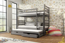 Tomi Bunk Bed with Trundle and Storage - White Matt Without Mattresses - thumbnail 7
