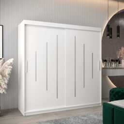York Sliding Door Wardrobe 200cm - Black 200cm - thumbnail 6