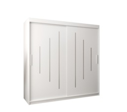 York Sliding Door Wardrobe 200cm - Black 200cm - thumbnail 7