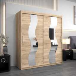 Seville Sliding Door Wardrobe 180cm - White 180cm - thumbnail 2