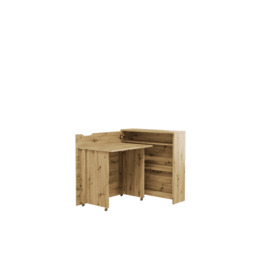 Work Concept Slim Convertible Hidden Desk 90cm - Oak Artisan Left 90cm