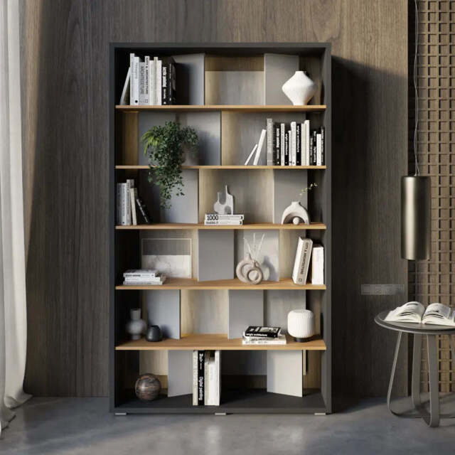Fitt FP-01 Bookcase 125cm - Grey 125cm - image 1
