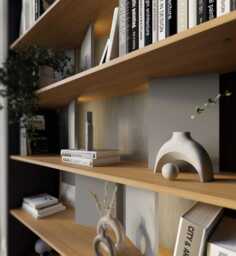 Fitt FP-01 Bookcase 125cm - Grey 125cm - thumbnail 5