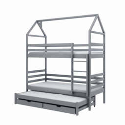 Dalia Bunk Bed with Trundle and Storage - Milk Chocolate Foam/Bonnell Mattresses - thumbnail 8