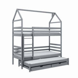 Dalia Bunk Bed with Trundle and Storage - Milk Chocolate Foam/Bonnell Mattresses - thumbnail 7