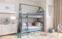 Dalia Bunk Bed with Trundle and Storage - Milk Chocolate Foam/Bonnell Mattresses - thumbnail 5