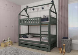 Iga Bunk Bed with Trundle and Storage - Grey Without Mattresses - thumbnail 8