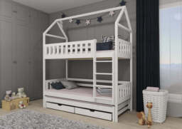 Iga Bunk Bed with Trundle and Storage - Grey Without Mattresses - thumbnail 4