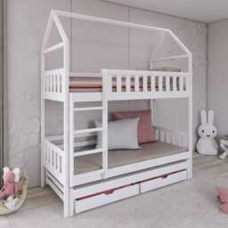 Iga Bunk Bed with Trundle and Storage - Grey Without Mattresses - thumbnail 2