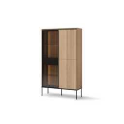 Visso VI-01 Display Cabinet 91cm - Oak Linear 91cm - thumbnail 2