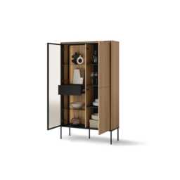 Visso VI-01 Display Cabinet 91cm - Oak Linear 91cm - thumbnail 4