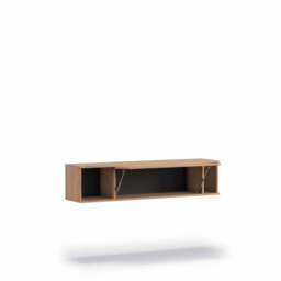 Querty 06 Wall Shelf 135cm - Black Matt 135cm - thumbnail 3