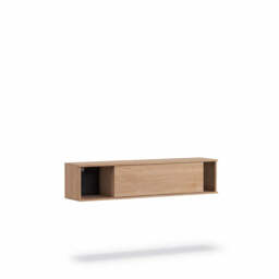 Querty 06 Wall Shelf 135cm - Black Matt 135cm - thumbnail 2