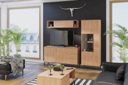 Querty 06 Wall Shelf 135cm - Black Matt 135cm - thumbnail 5