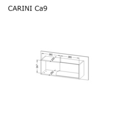 Carini CA9 Wall Shelf 100cm - Grey 100cm - thumbnail 5