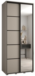 Dakota V Sliding Door Wardrobe 120cm - Cashmere 120cm - thumbnail 2