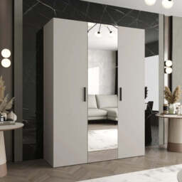 Bari II Hinged Door Wardrobe 150cm - Black 150cm - thumbnail 3
