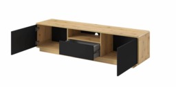 Aston 39 TV Cabinet 180cm - Black 180cm - thumbnail 3