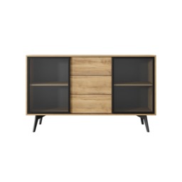 Slide Display Sideboard Cabinet 144cm - Oak Golden 144cm - thumbnail 5