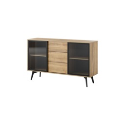 Slide Display Sideboard Cabinet 144cm - Oak Golden 144cm - thumbnail 2