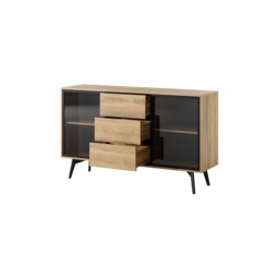 Slide Display Sideboard Cabinet 144cm - Oak Golden 144cm - thumbnail 4