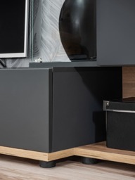 "Silk II Entertainment Unit For TVs Up To 60"" - Anthracite 240cm" - thumbnail 6