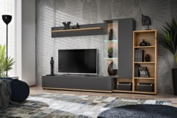 "Silk II Entertainment Unit For TVs Up To 60"" - Anthracite 240cm"