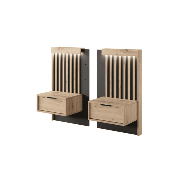 Tally Bedside Tables 51cm [Set Of Two] - Oak Artisan 51cm - image 1