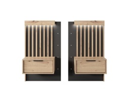 Tally Bedside Tables 51cm [Set Of Two] - Oak Artisan 51cm - thumbnail 3