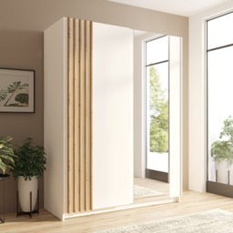 Baydero 10 Sliding Door Wardrobe 150cm - Black 150cm - thumbnail 2