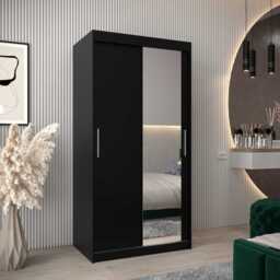 Tokyo II Sliding Door Wardrobe 100cm - White 100cm - thumbnail 2