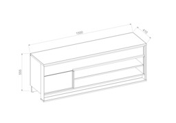Quant QA-04 TV Cabinet 155cm - Oak Artisan 155cm - thumbnail 7