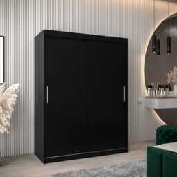 Tokyo Sliding Door Wardrobe 150cm - Black 150cm