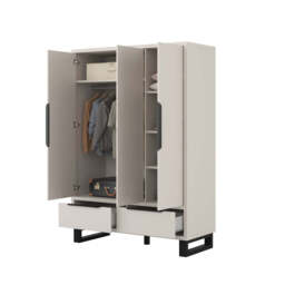 Halle Hinged Door Wardrobe 145cm - Cashmere 145cm - thumbnail 4
