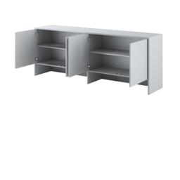 BC-05 Horizontal Wall Bed Concept 120cm With Storage Cabinet - Grey Matt 120 x 200cm - thumbnail 8