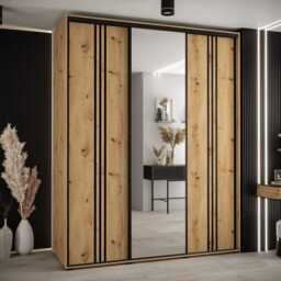 Cannes VII Sliding Door Wardrobe 190cm - White 190cm - thumbnail 5
